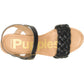 Hush Puppies Poppy Quarter Strap Leather Women's Black Sandals