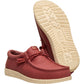 HEYDUDE Wally Stretch Canvas Textile Men's Burnt Red/Boulder Tan Loafers