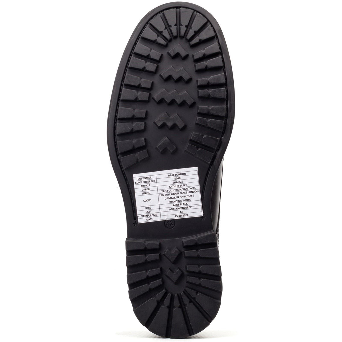 Base London Locke Leather Men's Black Lace-Up Shoes