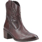 Hush Puppies Wynn Leather Women's Chocolate Heeled Ankle Boots