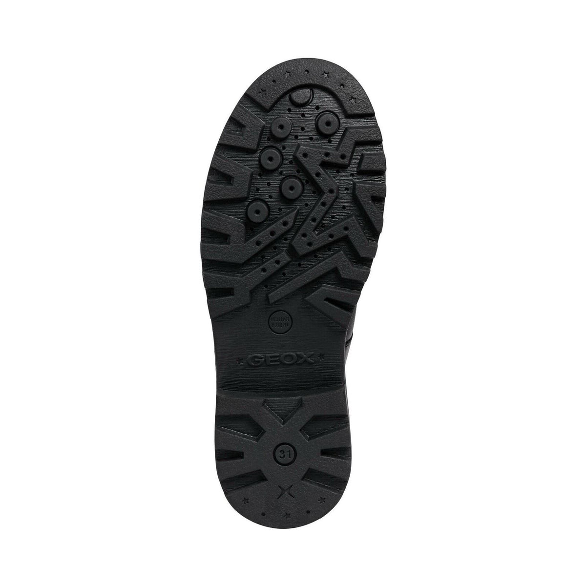 Geox J Casey Girl Leather Girl's Black Shoes