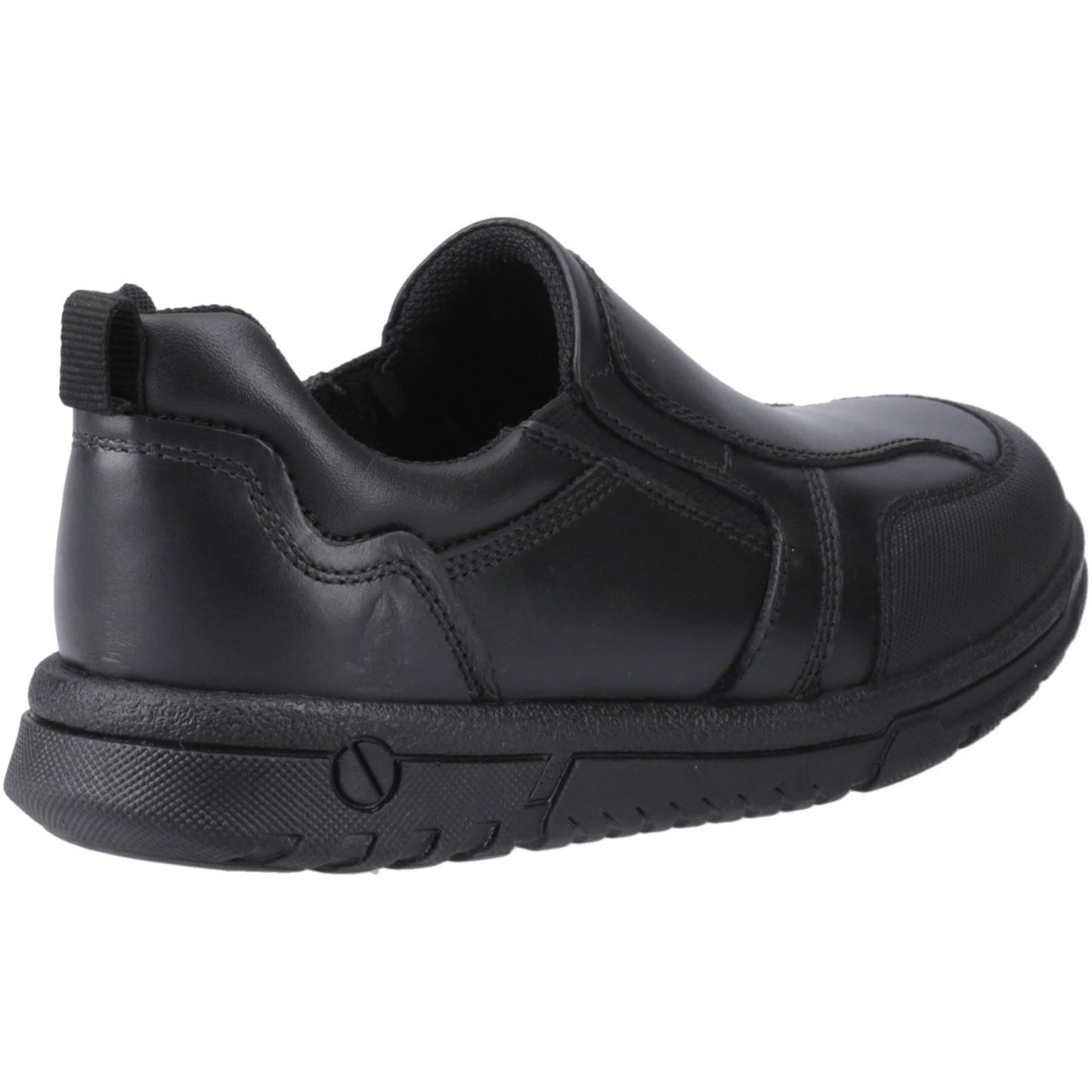 Hush Puppies Sergio Leather Youth Black Loafers