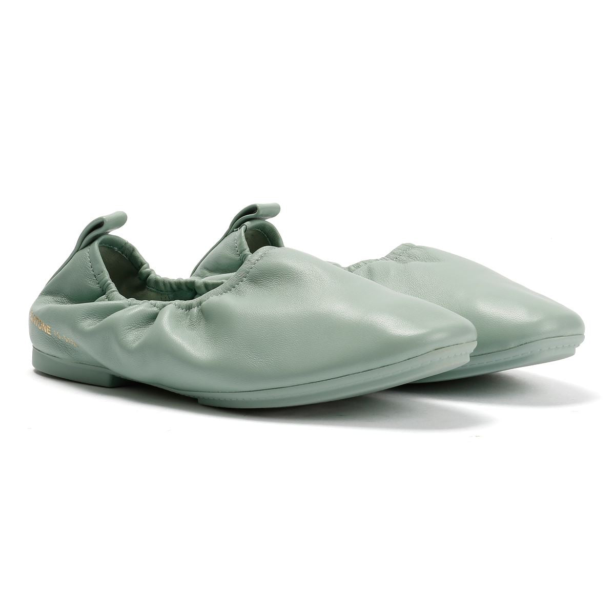 FitFlop X Pantone Delicato Ballerina Leather Women's Green Shoes