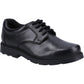 Hush Puppies Oliver Leather Youth Black Shoes