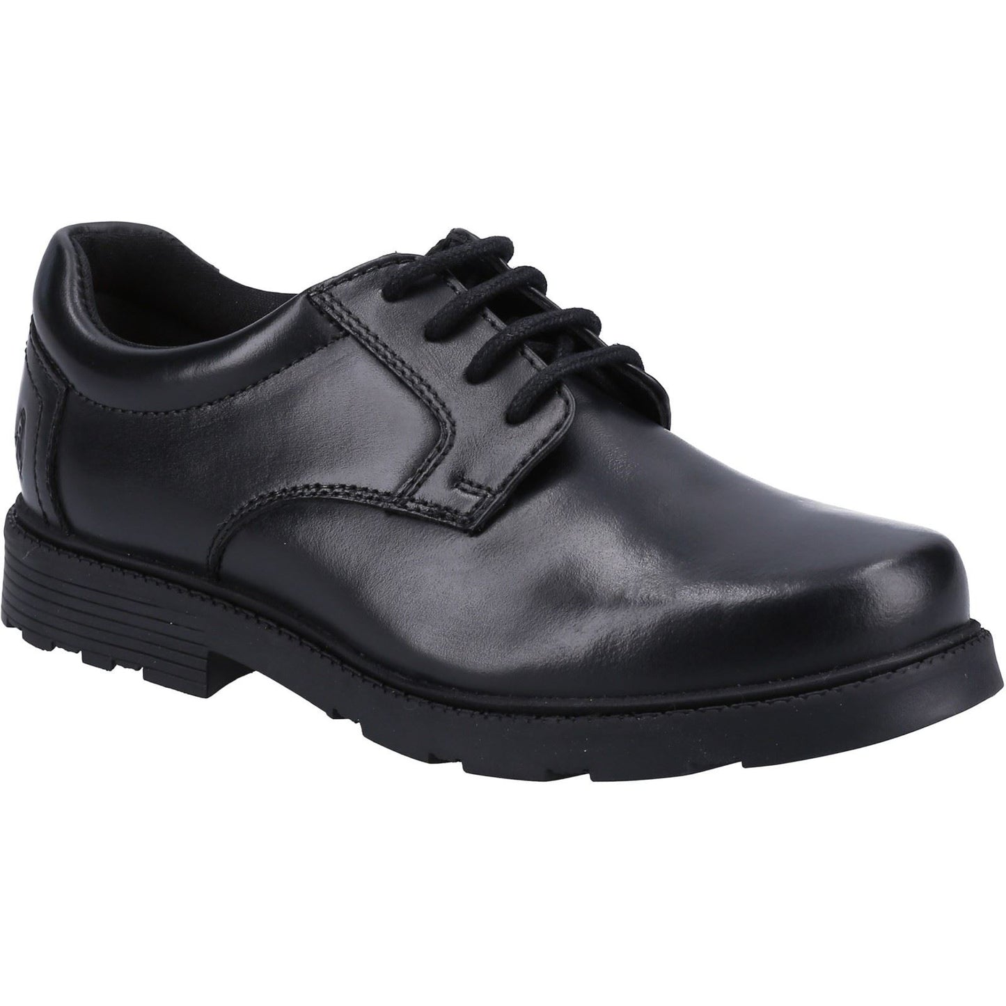 Hush Puppies Oliver Leather Youth Black Shoes