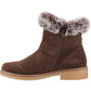 Hush Puppies Hannah Suede Women's Chocolate Wide Fit Winter Ankle Boots