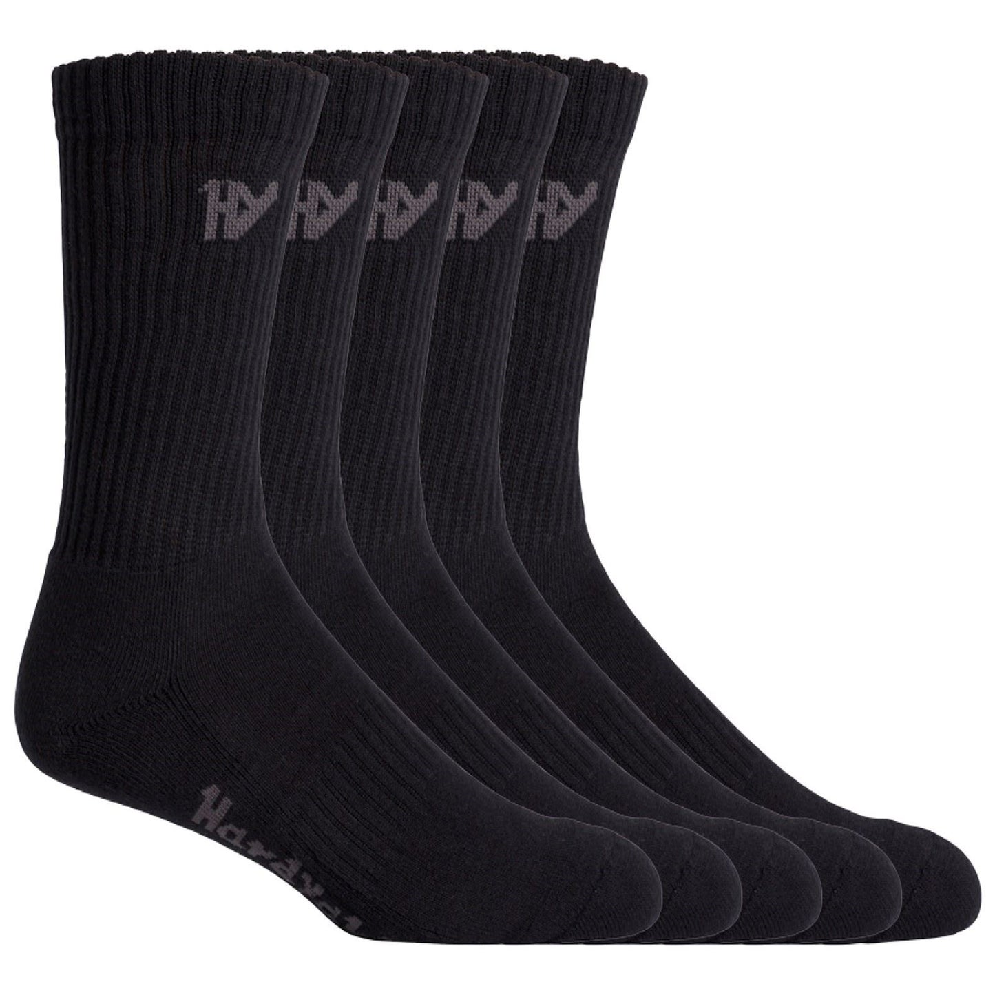 Hard Yakka Crew Cotton Unisex Adults's Black Work Socks