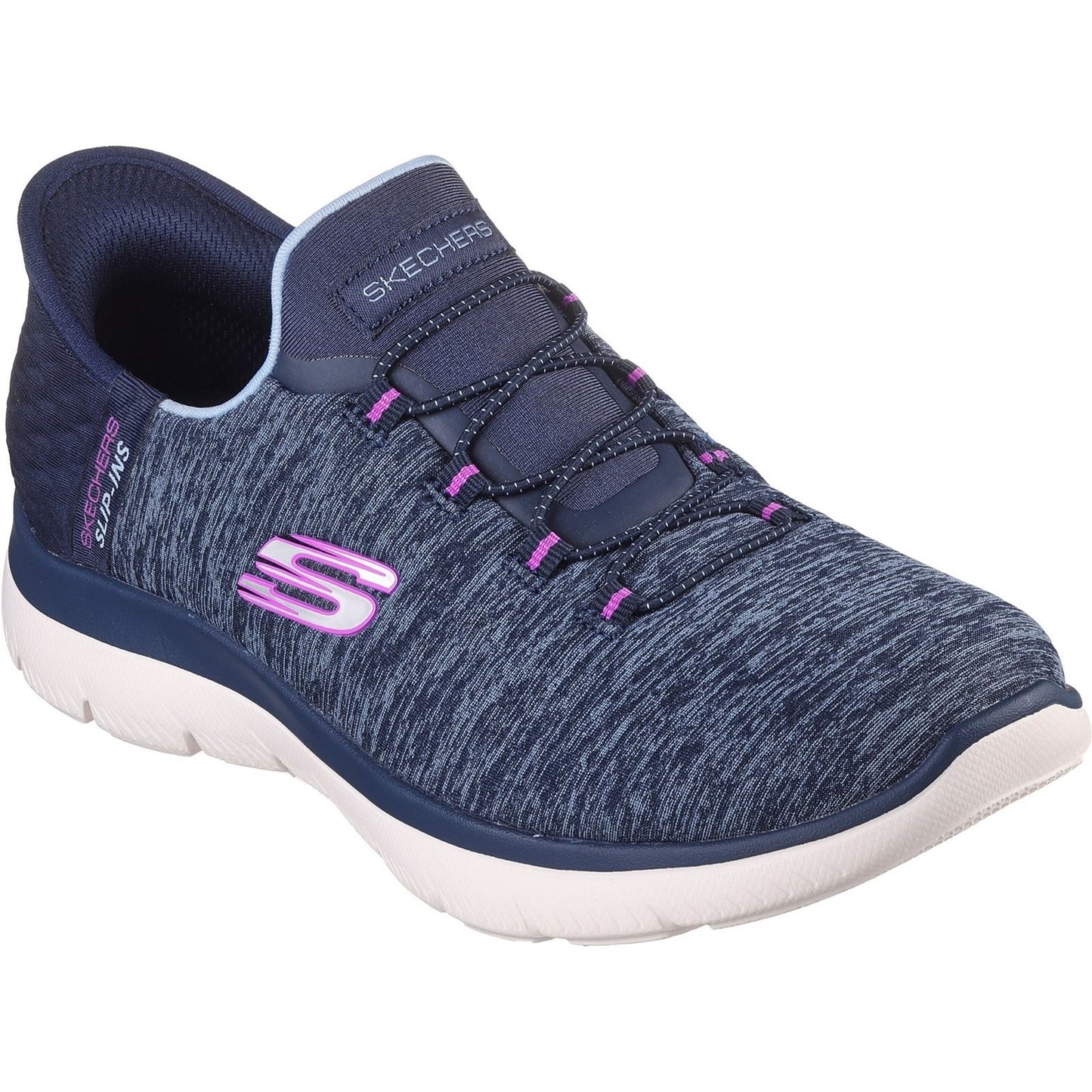 Skechers Women's Summits Dazzling Haze Shoes in Navy/Purple