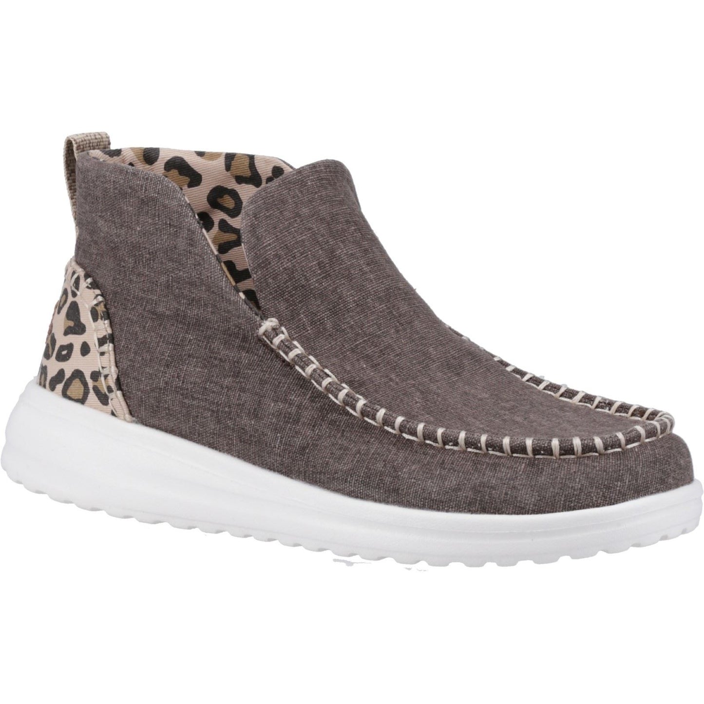 HEYDUDE Women's Denny Heavy Canvas Boot in Leopard