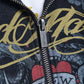 Ed Hardy New York Washed Relaxed Zip Thru Men's Black Hoodie