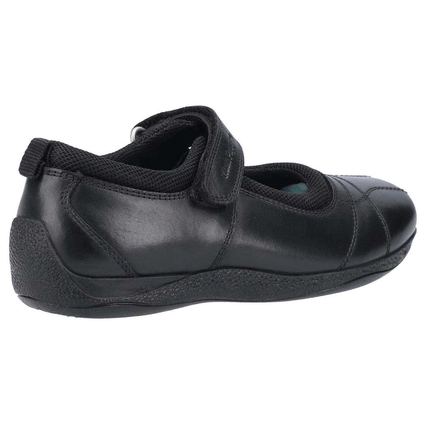 Hush Puppies Clara Junior Girls Black Leather Shoes