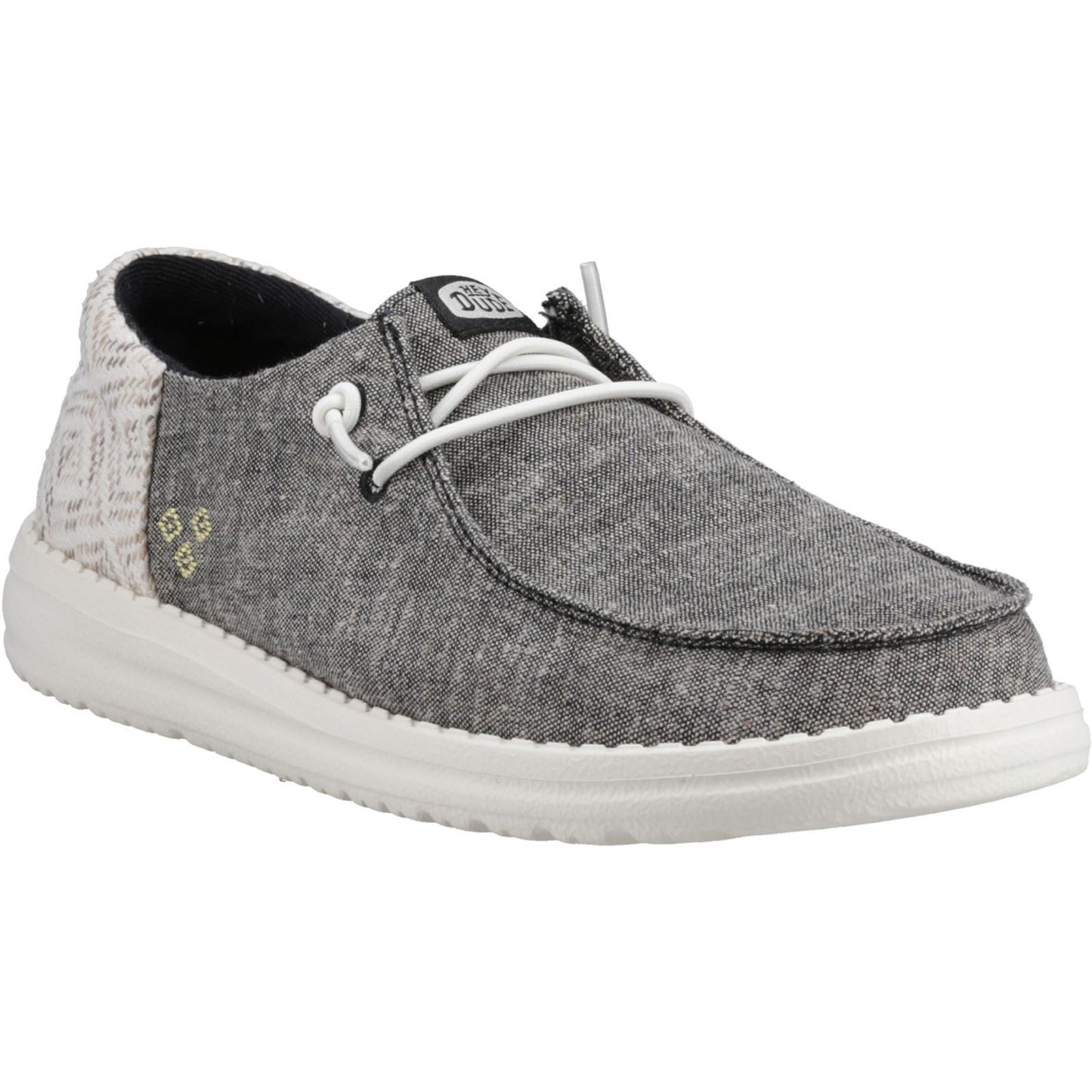 HEYDUDE Wendy Funk Surf Baja Cotton Blend Women's Black/Multi Moccasins Shoes