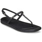Crocs Miami Studded Thong Flip Thermoplastic Women's Black Sandals