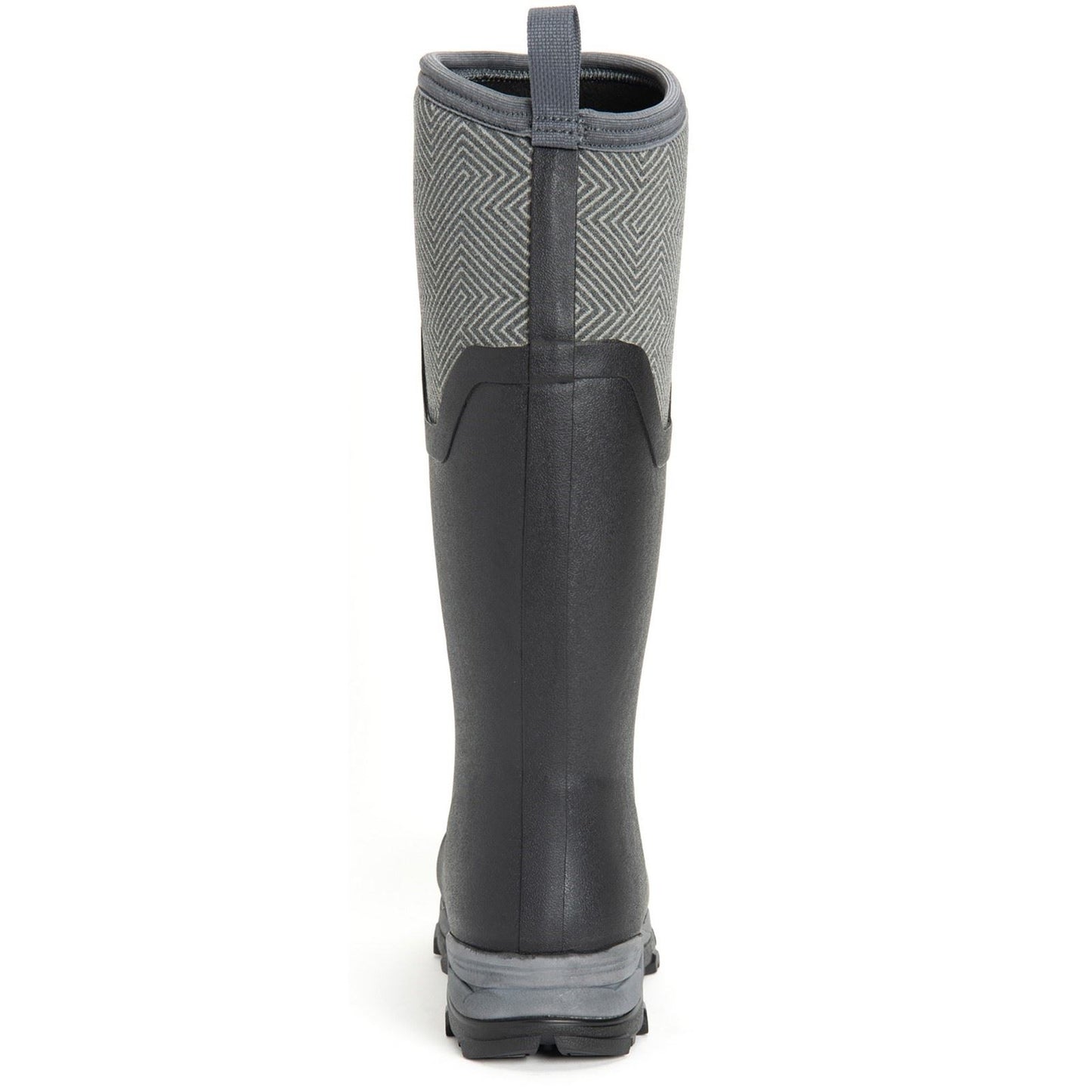 Muck Boots Women's Arctic Ice Tall Wellingtons in Black/Grey Geometric