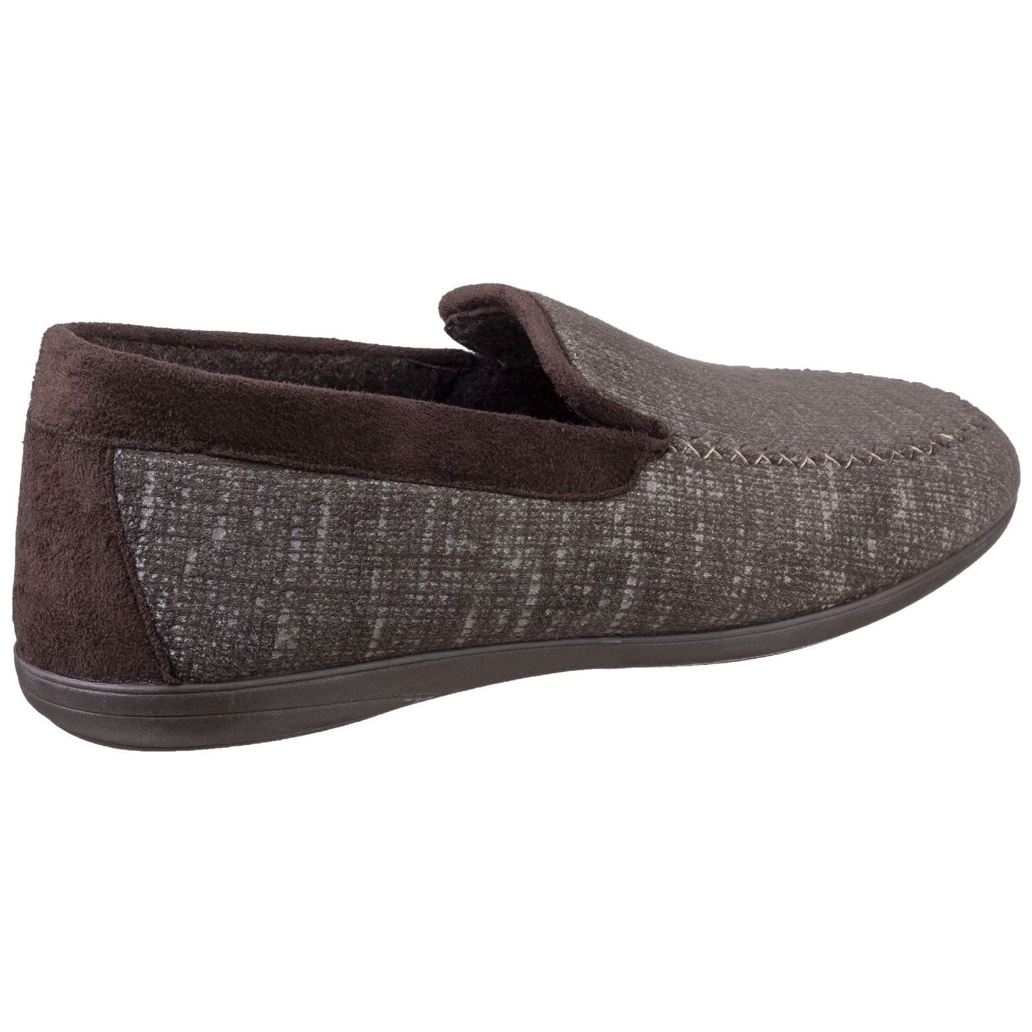 Cotswold Men's Stanley Loafer Slipper in Brown