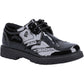 Hush Puppies Sally Youth Black Patent Leather Brogues
