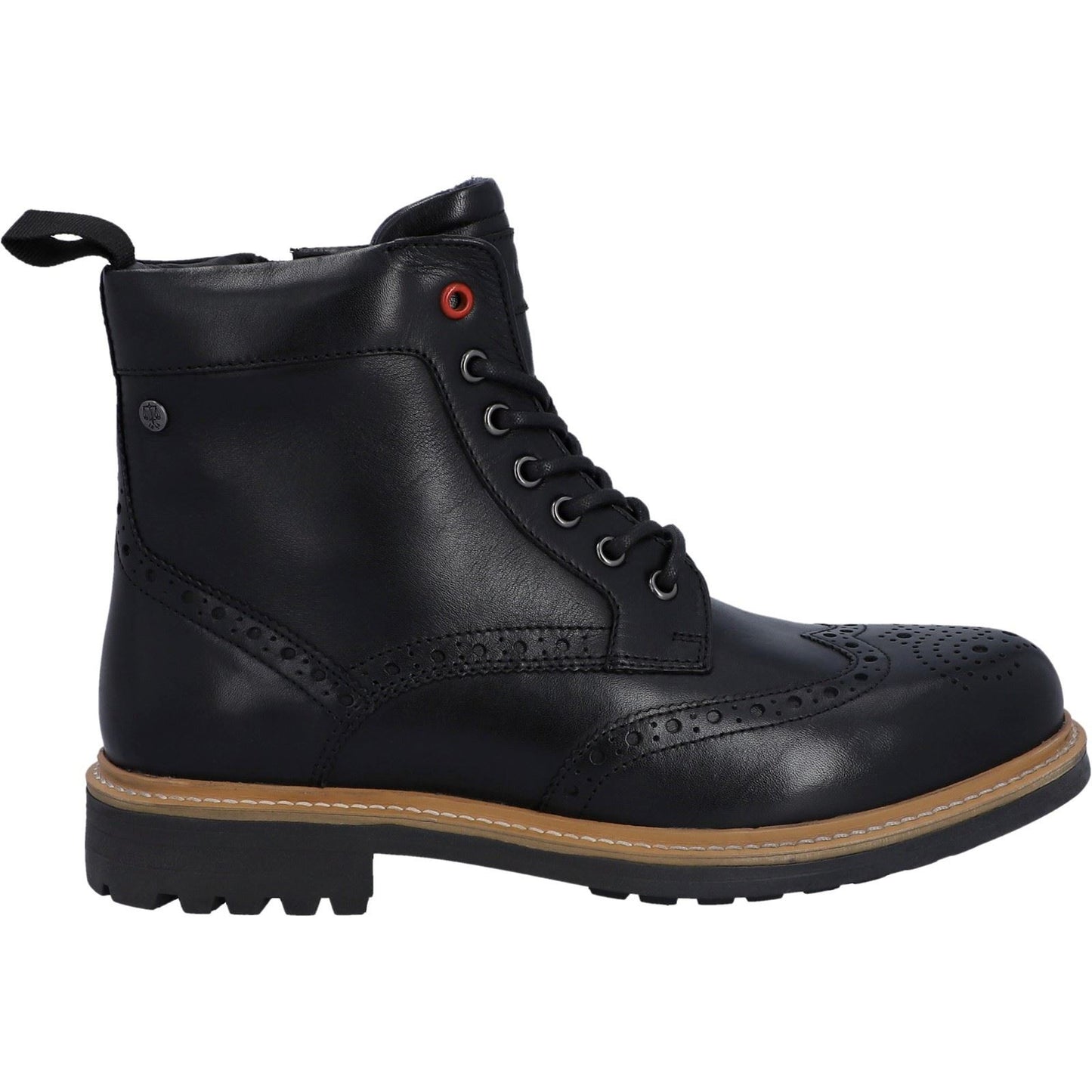 Hunter Men's Cawdor Brogue Ankle in Black