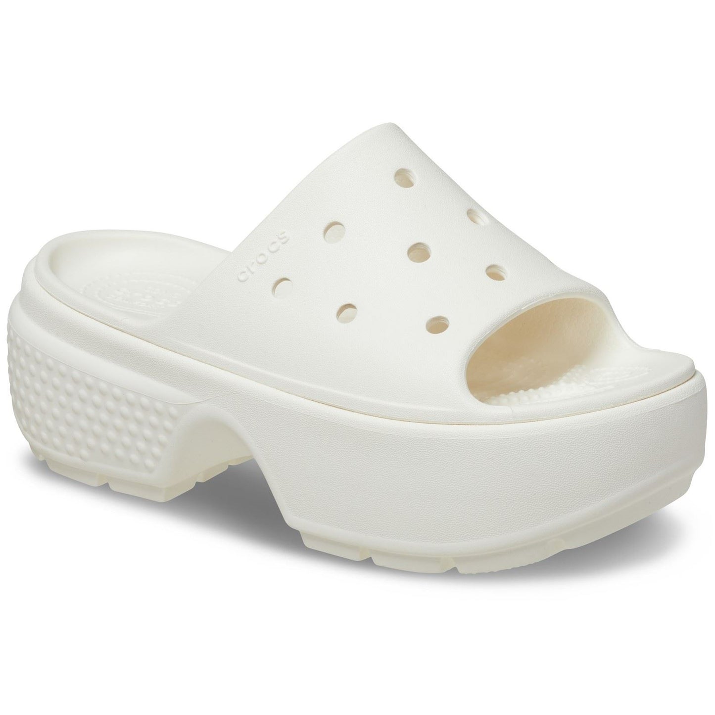 Crocs Unisex Stomp Slide in Chalk