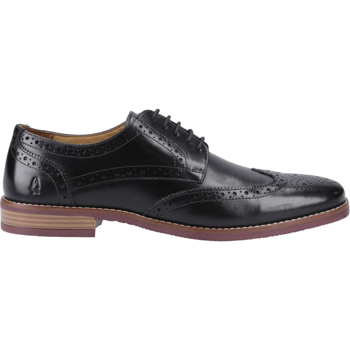 Hush Puppies Mack Leather Men's Black Brogues Shoes