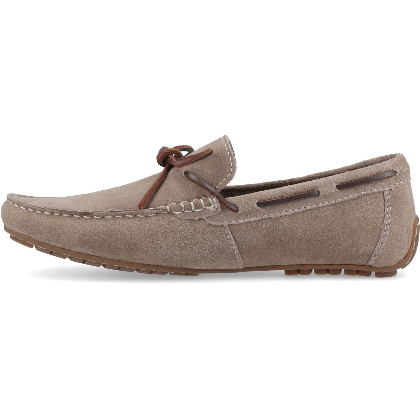 Hush Puppies Reuben Boat Shoe Suede Men's Taupe Boat Shoes