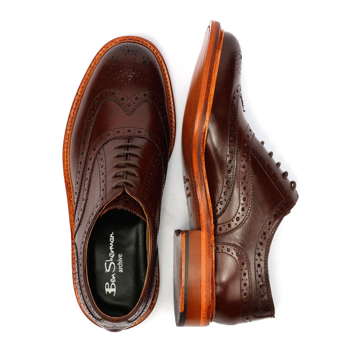 Ben Sherman - BS11311 MENS SUGARMAN BROGUE MOCHA