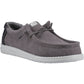 HEYDUDE Wally Workwear Polyester Blend Men's Granite Grey/Black Moccasins Shoes