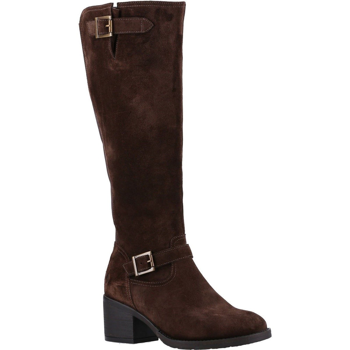 Hush Puppies Women's Heidi Boot in Brown Suede