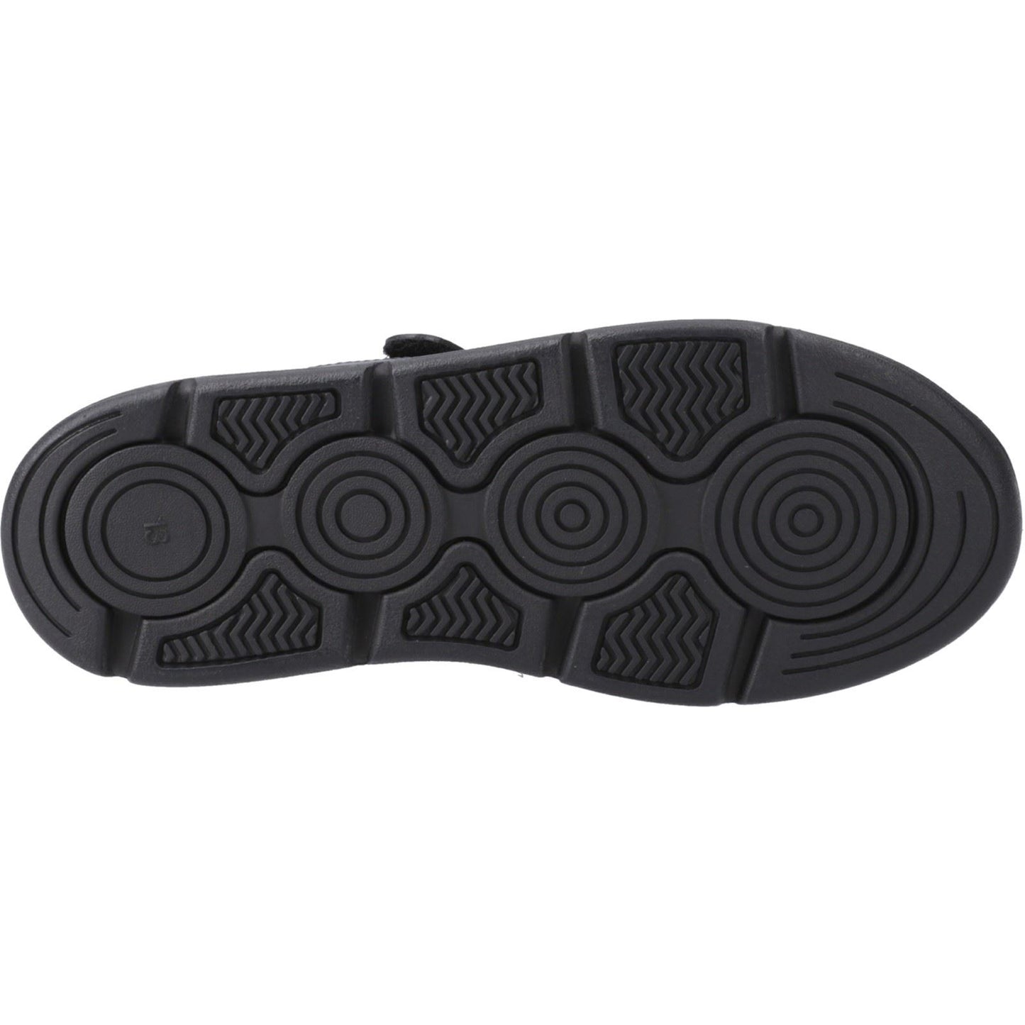 Hush Puppies Alfie Bungee Leather Youth Black Shoes