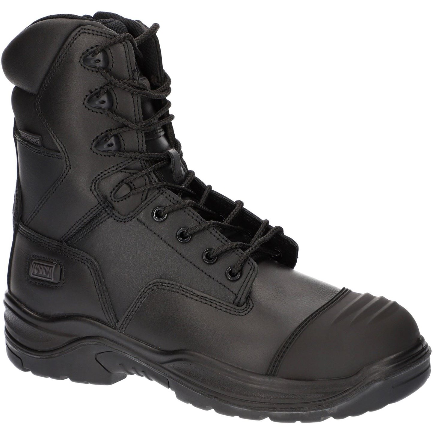 Magnum Men's Rigmaster 8.0 Side-Zip CT CP WP Uniform Safety Boot in Black