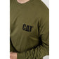 Caterpillar Men's Trademark Banner Long Sleeve T-Shirt in Chive