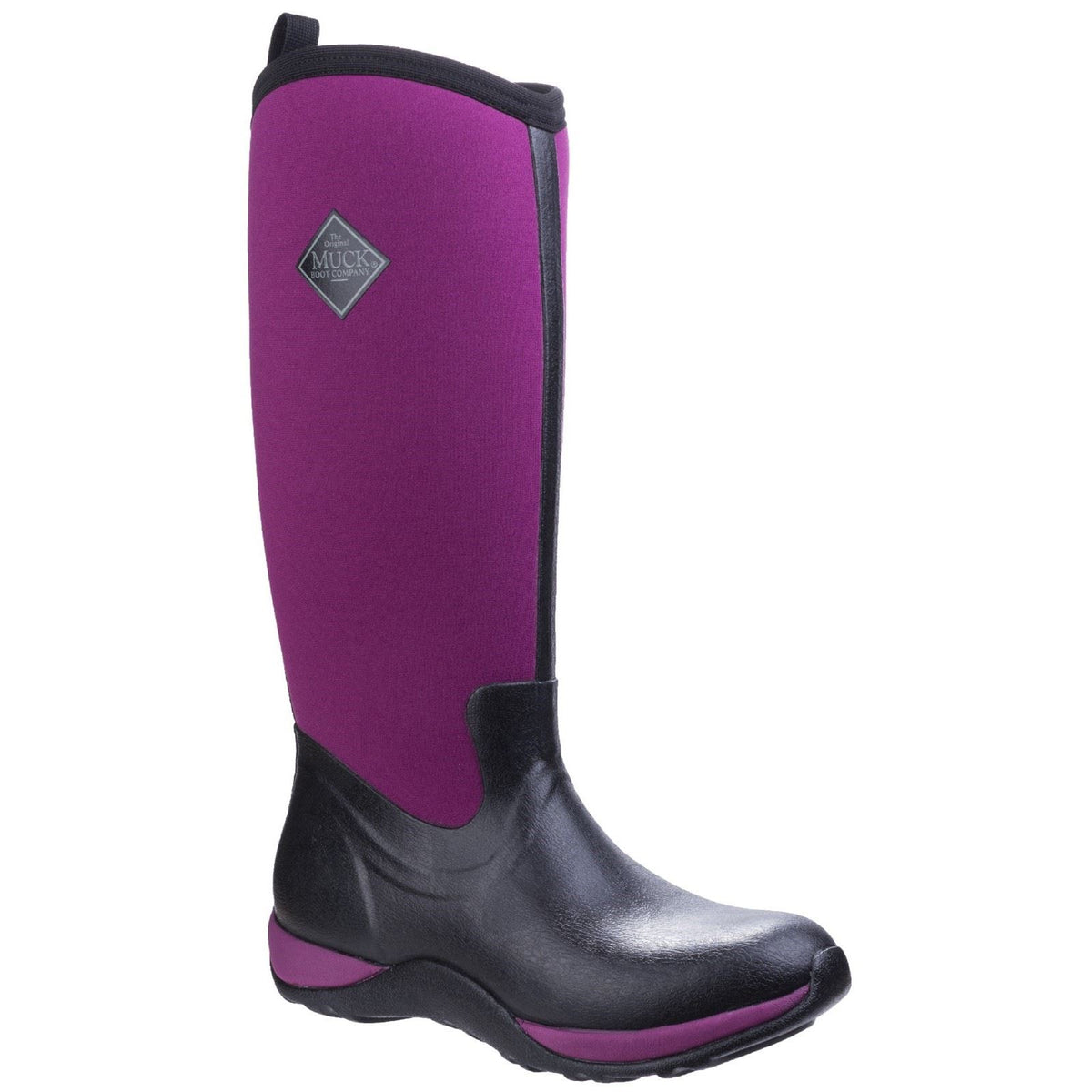 Arctic Adventure Pull On Wellington Boot Black Maroon