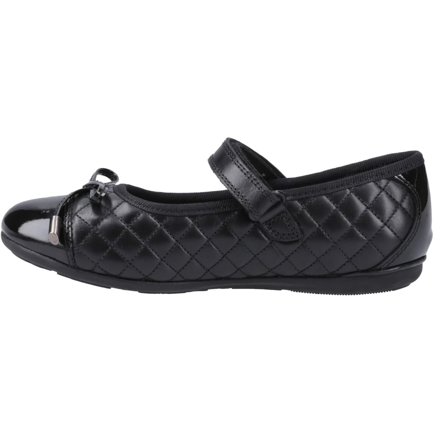 Hush Puppies Lottie Leather Youth Black Ballet Flats