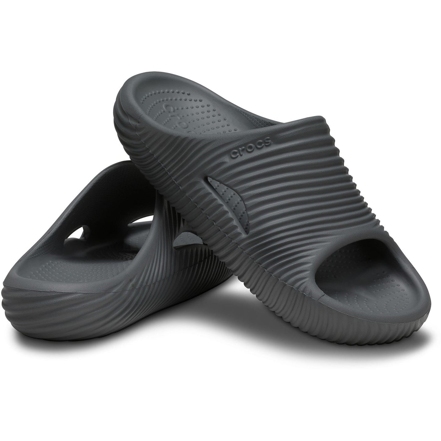 Crocs Mellow Tide Recovery Slide in Slate Grey