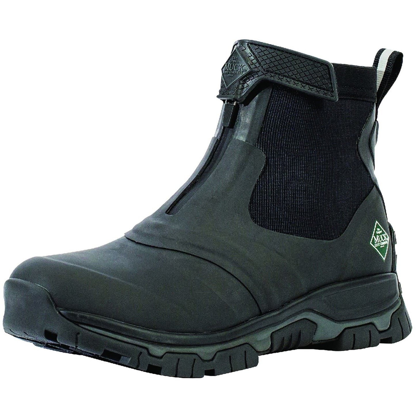Muck Boots Men's Apex Mid Zip Wellingtons in Black/Dark Shadow