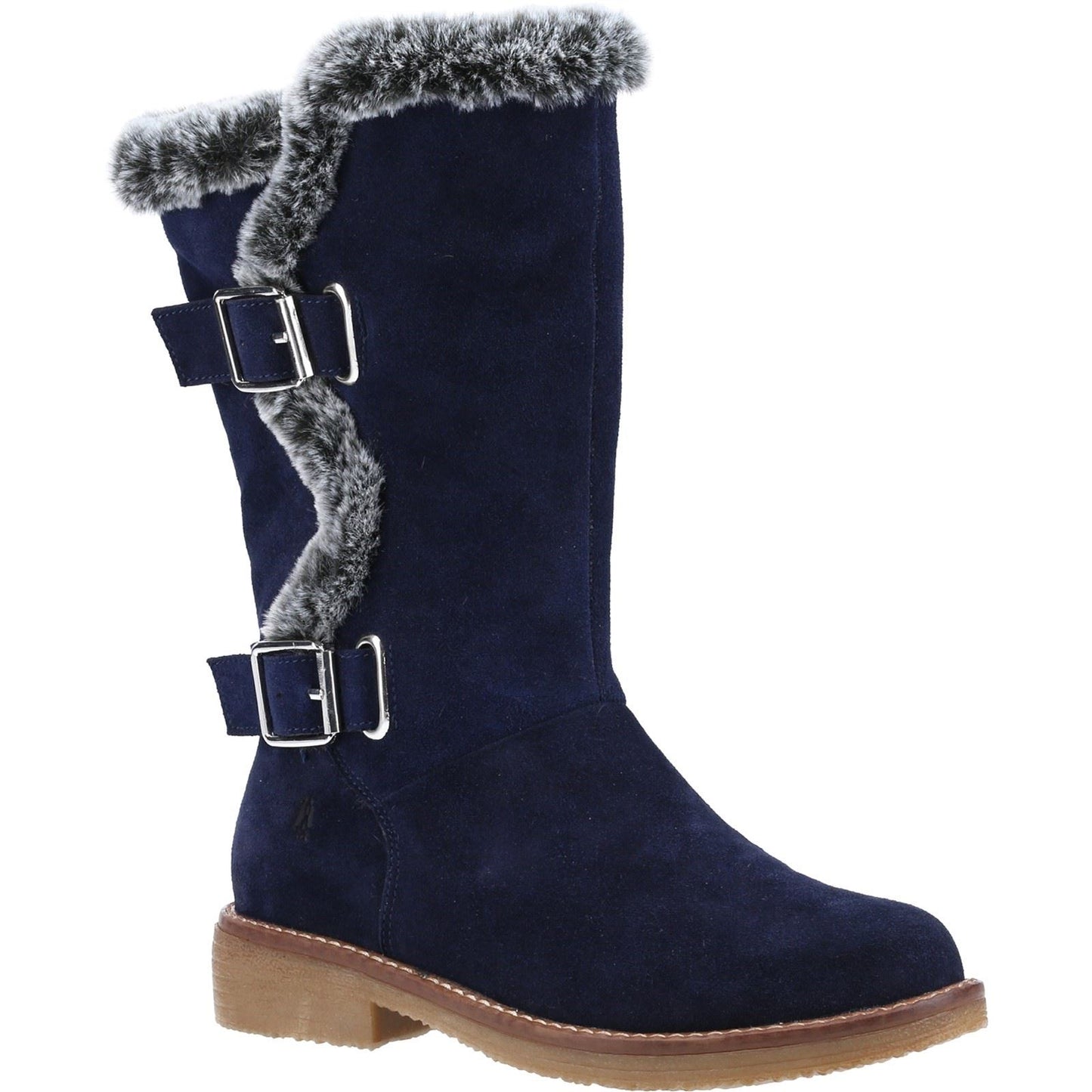 Hush Puppies Women's Megan Ladies Mid Boots in Navy