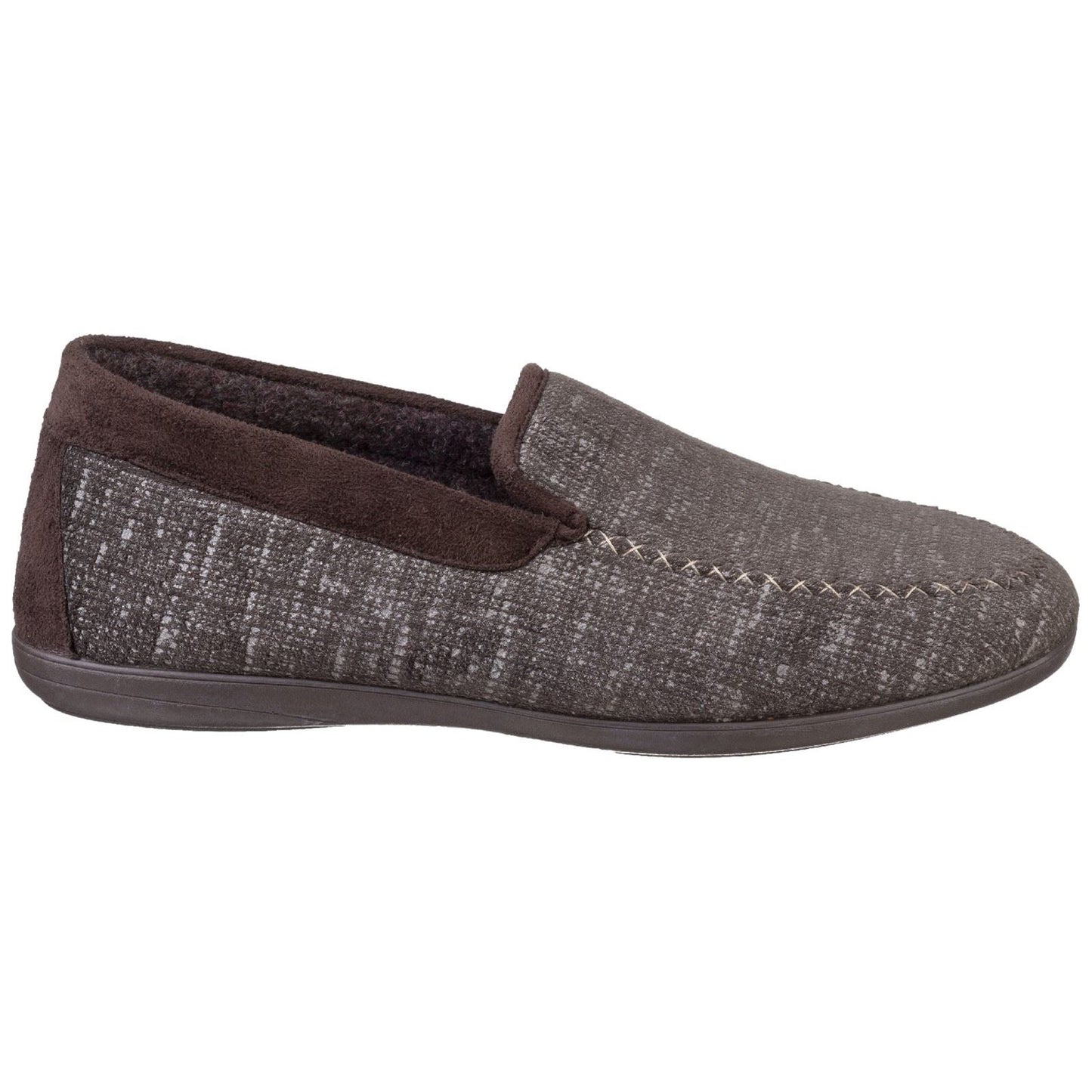 Cotswold Men's Stanley Loafer Slipper in Brown