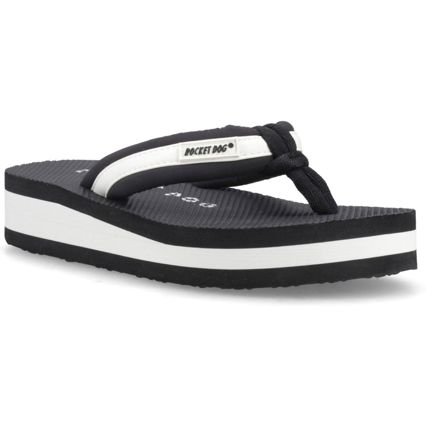 Rocket Dog Monica Nylon PU Textile Women's Black/Off White Sandals