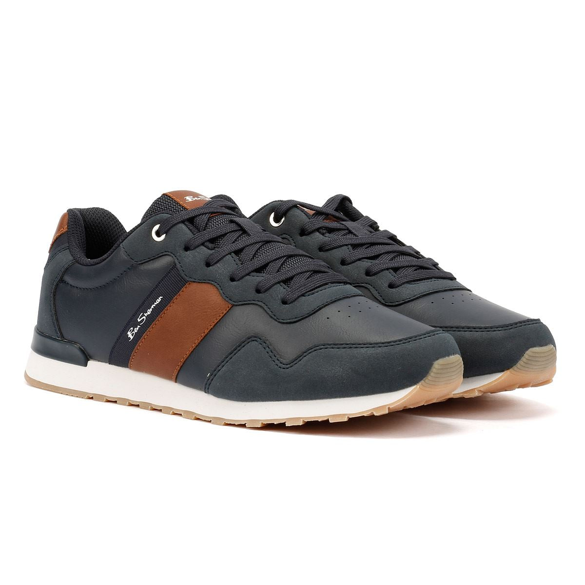 Ben Sherman - BS19018 MENS OWEN RETRO SHOE NAVY/TAN