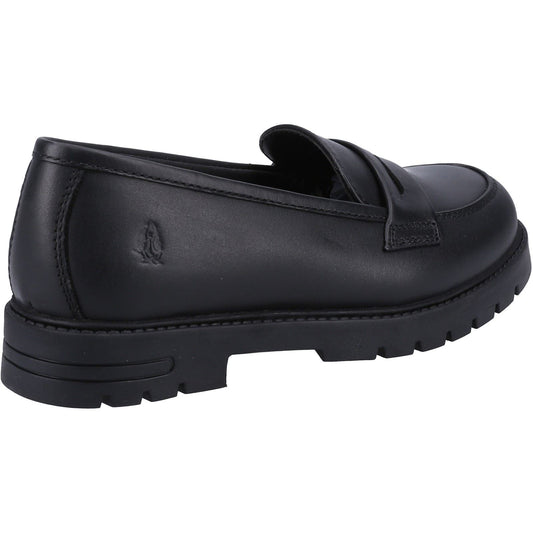 Hush Puppies Hazel Loafer Leather Youth Black Loafers