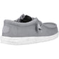 HEYDUDE Men's Wally Canvas Shoe in Light Grey