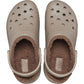 Crocs Women's Classic Platform Lined Clog in Mushroom