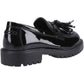 Hush Puppies Abigail Patent Leather Youth Black Loafers
