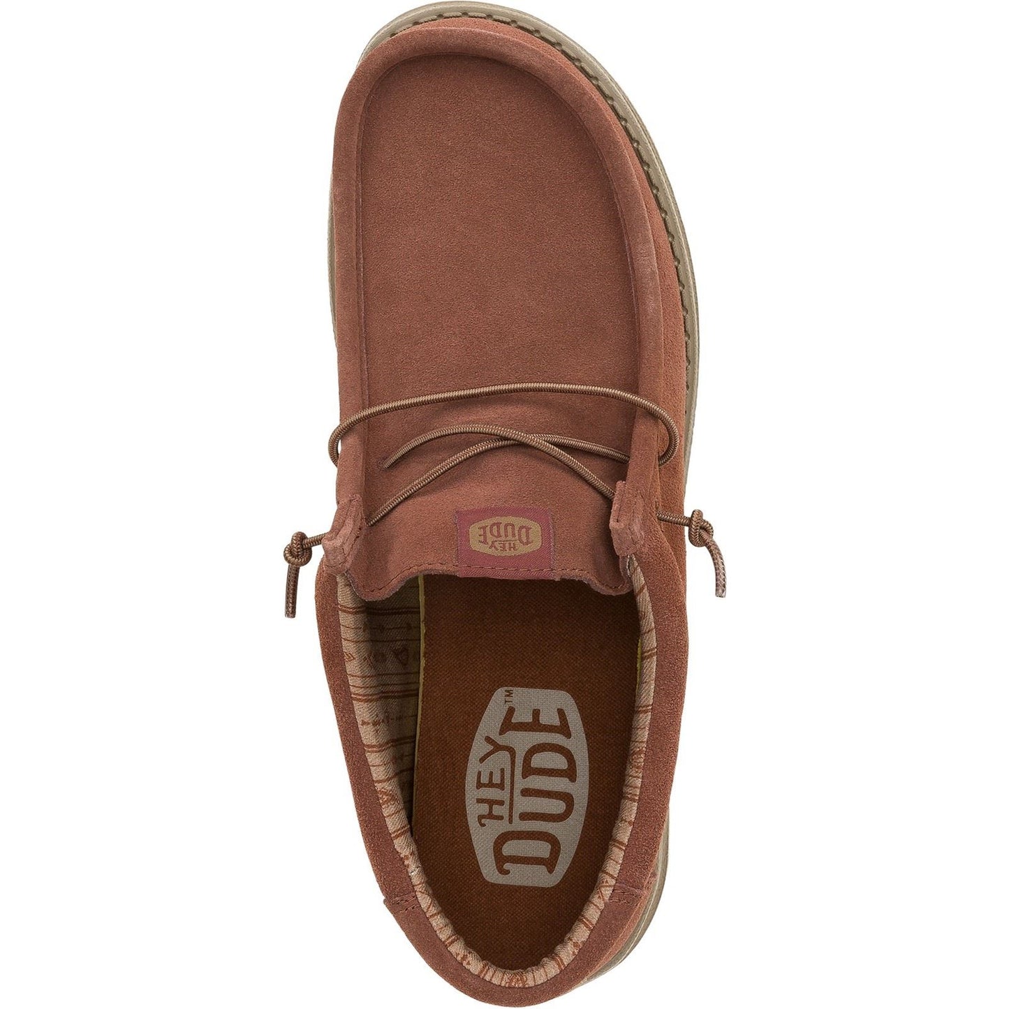 HEYDUDE Men's Wally Suede Shoes in Dark Brown