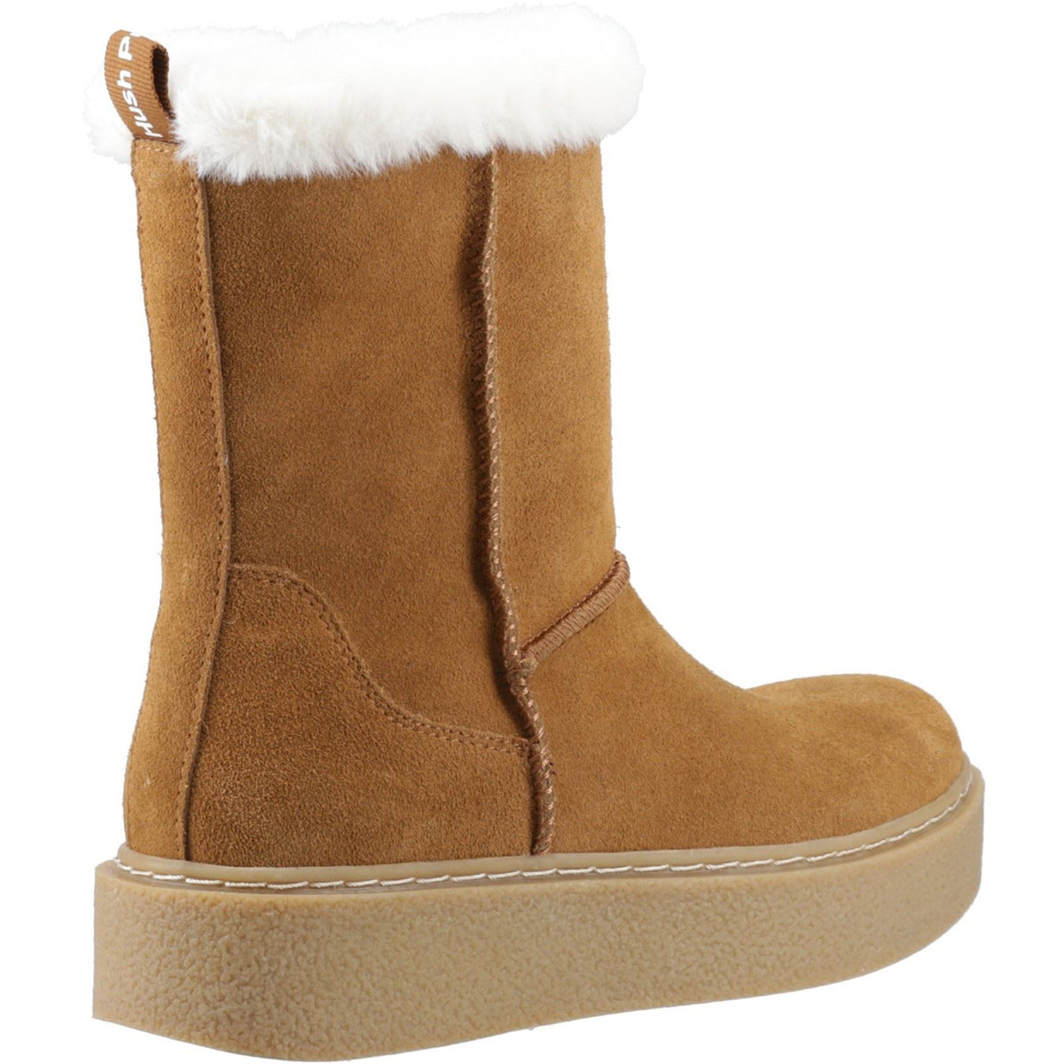 Hush Puppies Becca Mid Suede Women's Tan Boots