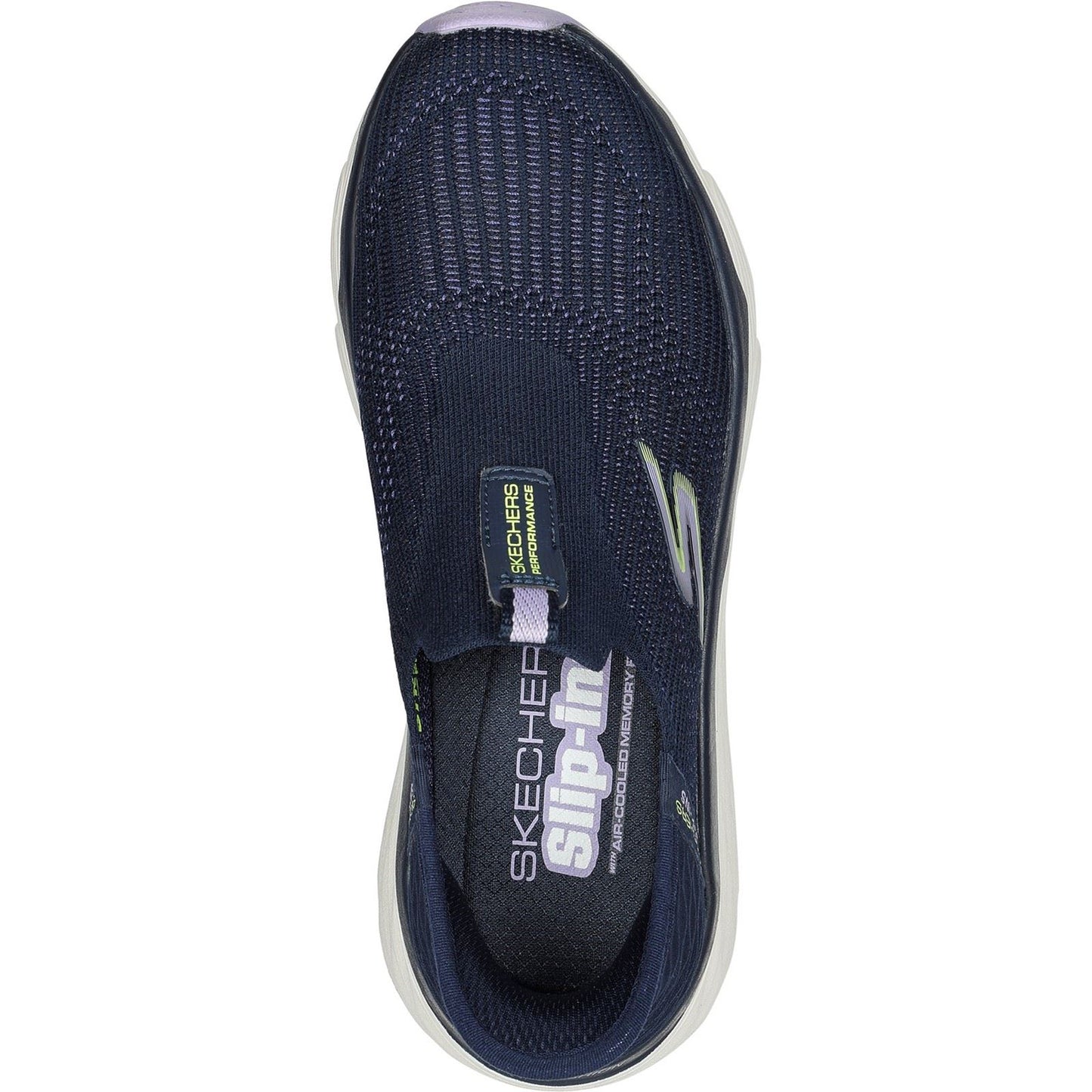 Skechers Women's Max Cushioning - Smooth Shoe in Navy/Lavender