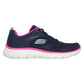 Skechers Women's Flex Appeal 5.0 Fresh Touch Trainers in Navy/Hot Pink