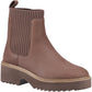 TOMS Millie Leather Women's Oak Brown Heeled Ankle Boots