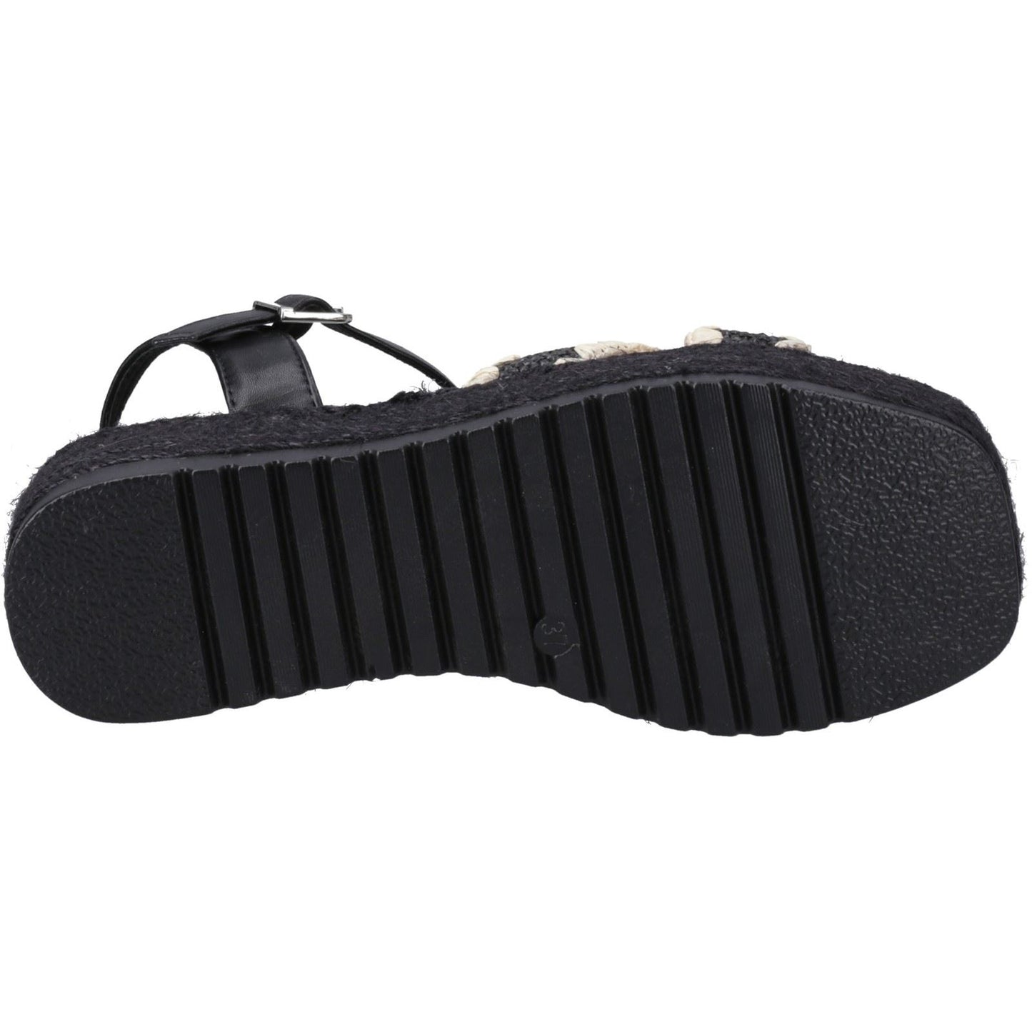 Hush Puppies Jemma Espadrille Polyurethane Women's Black Sandals