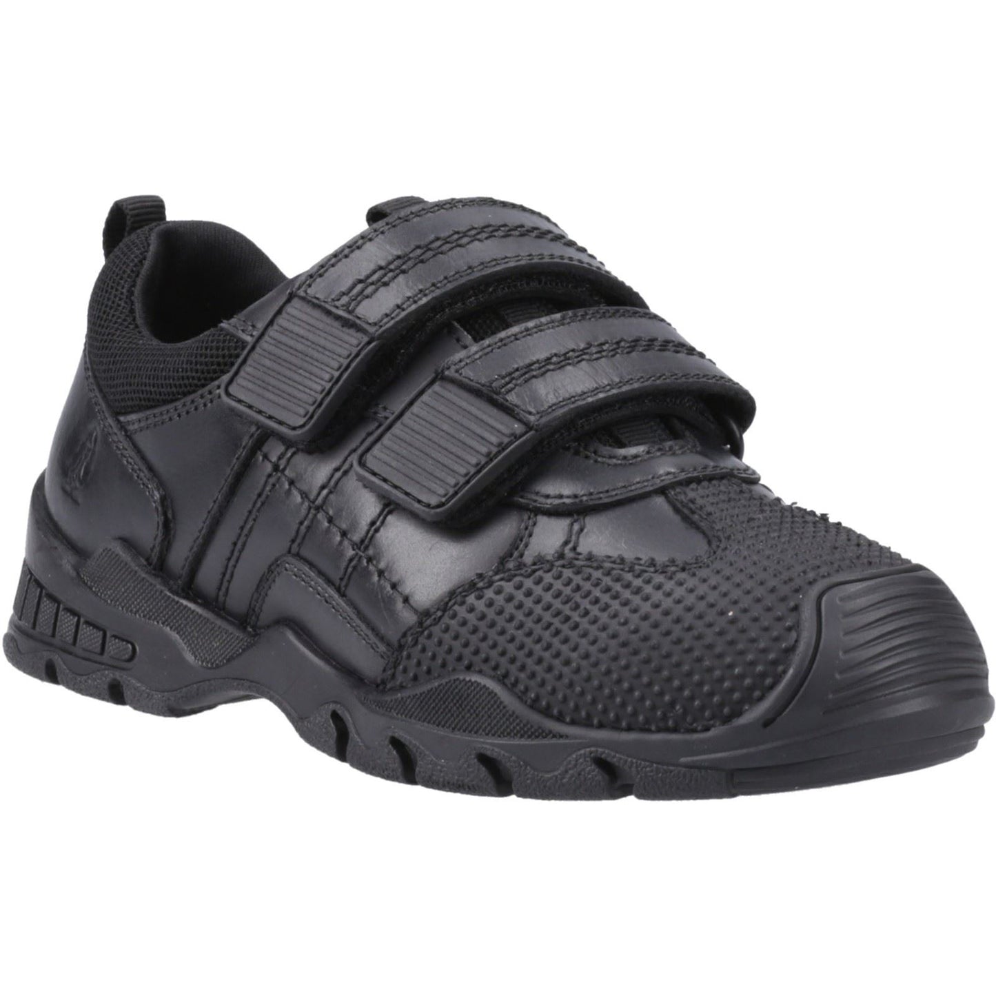 Hush Puppies Tristen Leather Junior Black Loafers