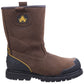 Amblers Safety Men's FS223 Goodyear Welted Waterproof Pull on Industrial Safety Boot in Brown